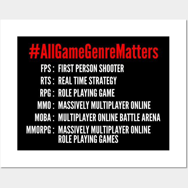 All Game Genre Matter Wall Art by PatelUmad